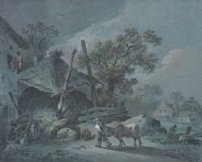 Bauernhof Mit Heuschober