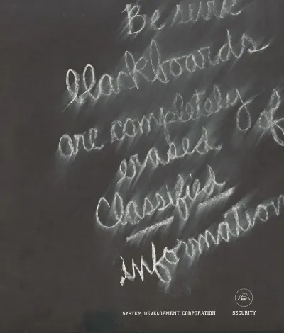 Be Sure Blackboards Are Completely Erased Of Classified Information