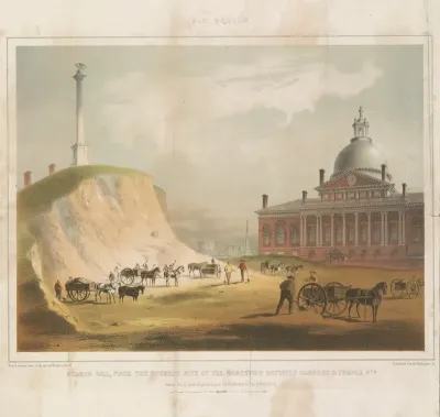 Beacon Hill From The Present Site Of The Reservoir Between Hancock Temple Sts