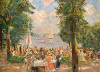 Beergarden Near The Wannsee House On The Lake