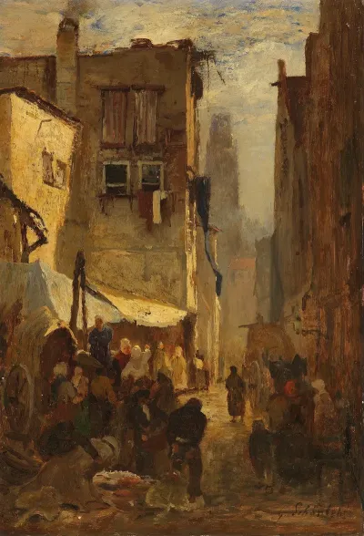 Belebter Stadtwinkel
