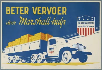 Beter Vervoer Door Marshall Hulp For European Recovery Supplied By The United States Of America