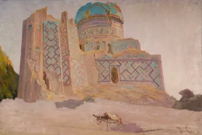 Bibi Khanym Mosque In Samarkand From The Journey To Turkestan