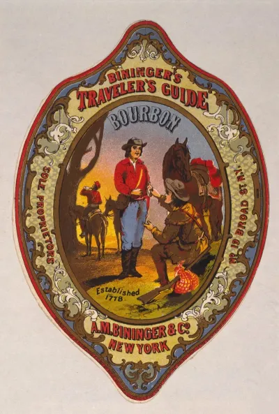 Biningers Travelers Guide Bourbon A M Bininger Co New York