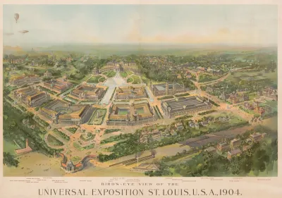 Birds Eye View Of The Universal Exposition St Louis U S A 1904