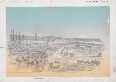 Birds Eye View Of Vancouver W T 1854
