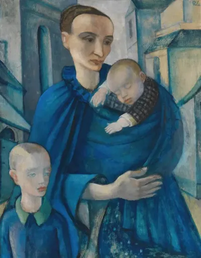 Blaue Frau