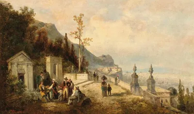 Blick Auf Den Golf Von Neapel