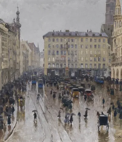 Blick Auf Den Marienplatz In Munchen
