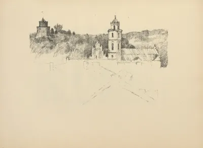 Blick Auf Den Schlossberg In Wilna