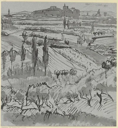 Blick Auf Fort St Andre Bei Villeneuve