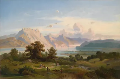 Blick Auf Schloss Orth Am Traunsee