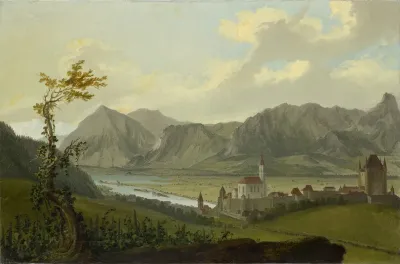 Blick Auf Thun Mit Stockhornkette Und Niesen