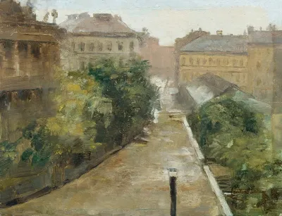 Blick Aus Der Wohnung Des Kunstlers Auf Das Palais Coburg