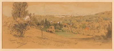 Blick Uber Potzleinsdorf Auf Wien Von Der Julienhohe Aus
