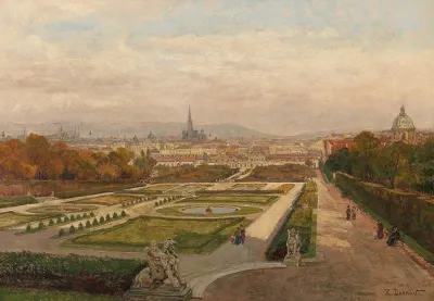 Blick Vom Belvedere Auf Wien