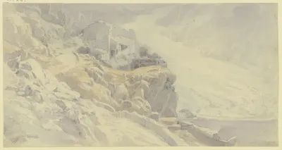 Blick Vom Gebirge Auf Ein Flustal In Spanien