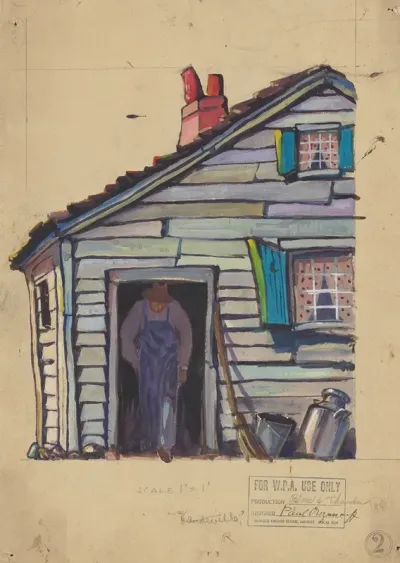 Blood And Thunder Sketch No 1 House Exterior