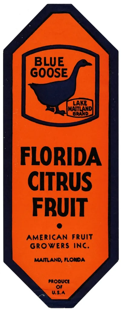 Blue Goose Florida Citrus Fruit Label 2