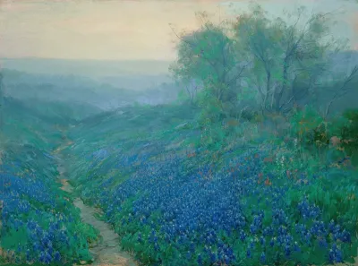 Bluebonnets At Dawn North Of San Antonio