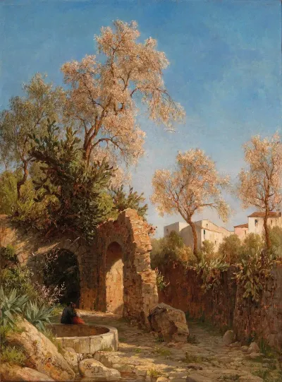 Bluhende Mandelbaume Taormina