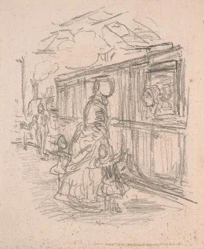 Boarding A Train