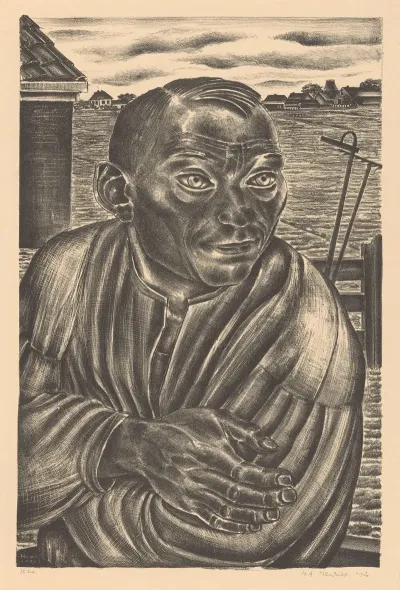 Boer In Landschap