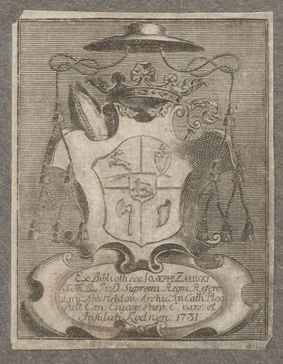 Bookplate Jozef Andrzej Zaluski