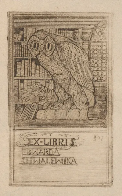 Bookplate Of Edward Chwalewik 1873 1956