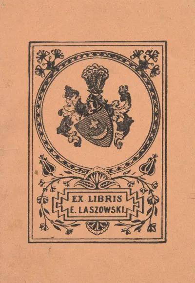 Bookplate Of Emil Laszowski B 1868