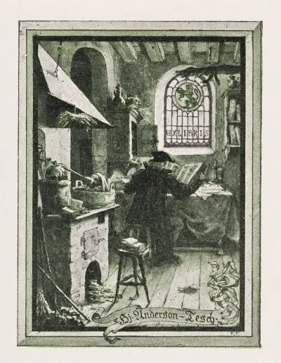 Bookplate Of Hj Anderson Tesch