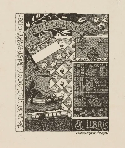 Bookplate Of Jean F Verster 2