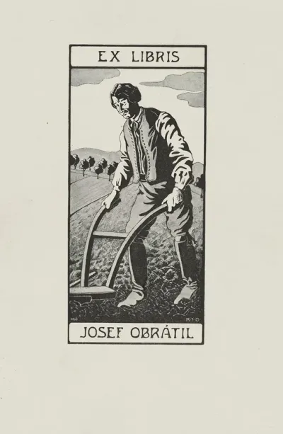 Bookplate Of Josef Obratil Obratil