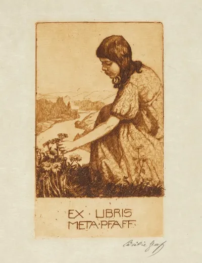 Bookplate Of Meta Pfaff