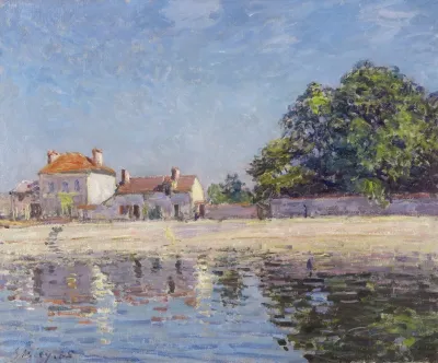 Bords Du Loing Saint Mammes The River Loing At Saint Mammes