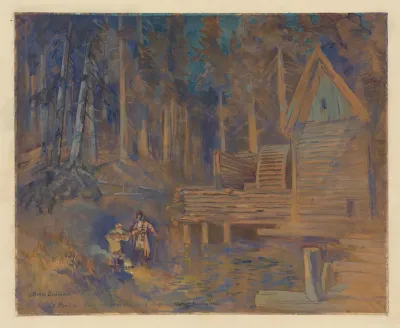 Boris Godounov Maquette De Decor Le Moulin Dapres Lidee De M Ermolieff
