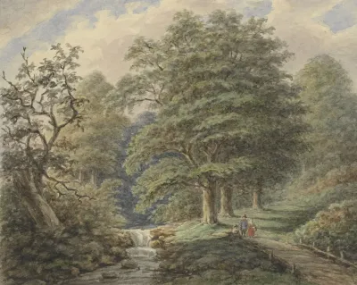 Boslandschap Met Watervalletje After Johann Bernard Klombeek