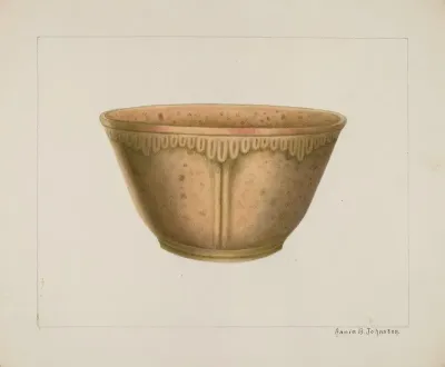 Bowl With Ornamented Rim