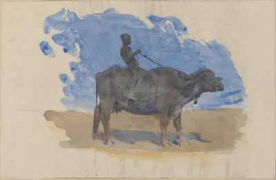 Boy On Water Buffalo