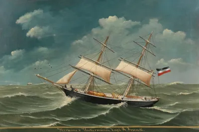 Brigg Hermine Von Ueckermunde Unter Kapitan R Franck