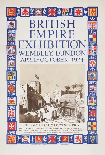 British Empire Exhibition Wembley London April October 1924 Walled City Of West Africa