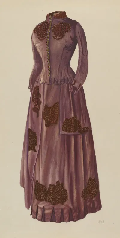 Brown Silk Afternoon Dress