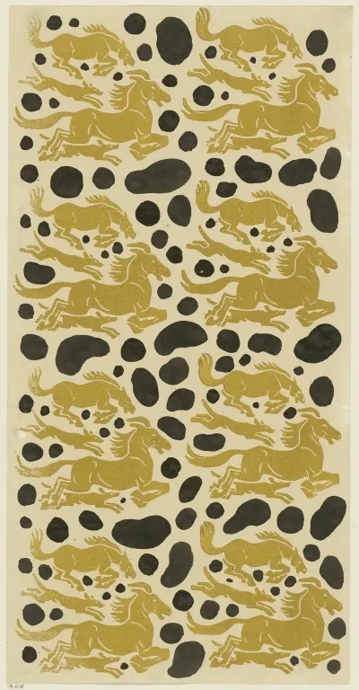 Buntpapier Pferde Und Hunde