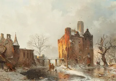 Burg Doornenburg Im Winter