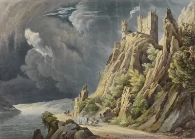 Burg Rheinstein Bei Gewitter