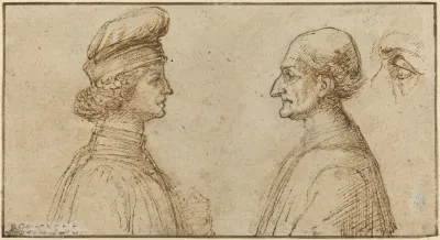 Bust Of Two Men Recto