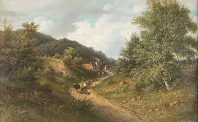 Bustling Country Road In Summer