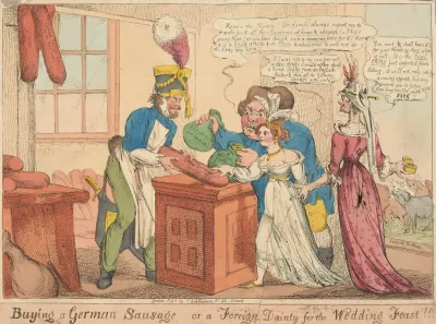 Buying A German Sausage Or A Foreign Dainty For The Wedding Feast