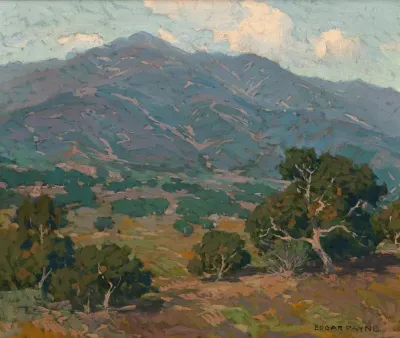 California Foothills With San Gabriel Mountains In The Distance