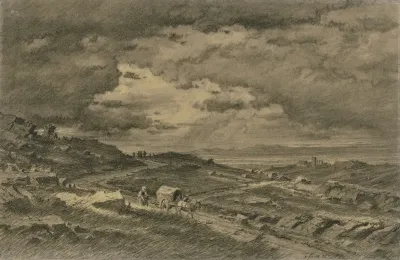Campagna Landschaft Bei Heraufziehendem Unwetter